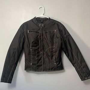 Vance Leathers Textile Fabric Fitted Moto Jacket with Removable Quilted Liner